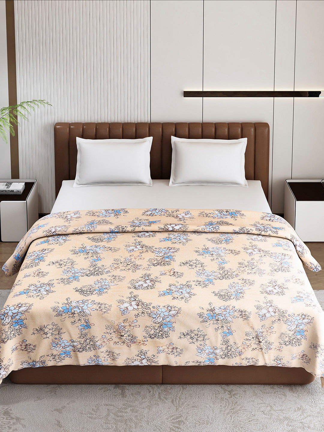 Printed Double Bed 210 GSM Blanket for AC Room - (Mellow)