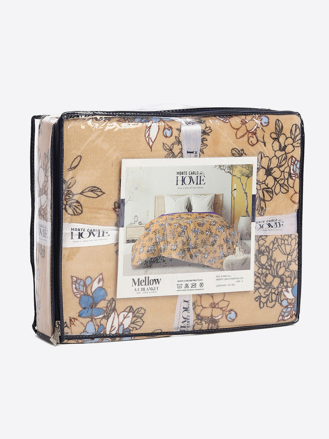 Printed Double Bed 210 GSM Blanket for AC Room - (Mellow)