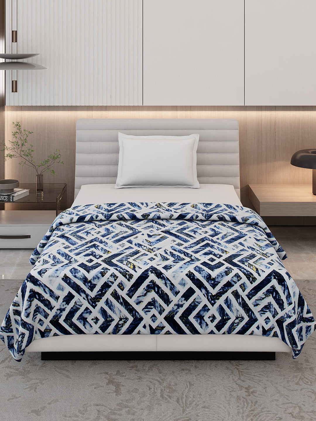 Printed Single Bed 350 GSM Blanket for AC Room - (Nicole)
