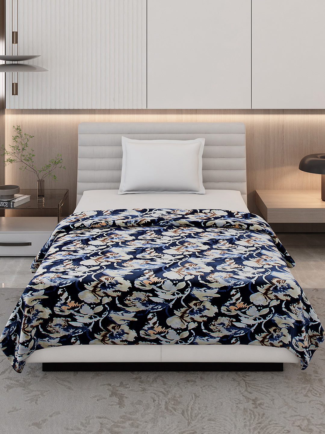 Printed Single Bed 350 GSM Blanket for AC Room - (Nicole)