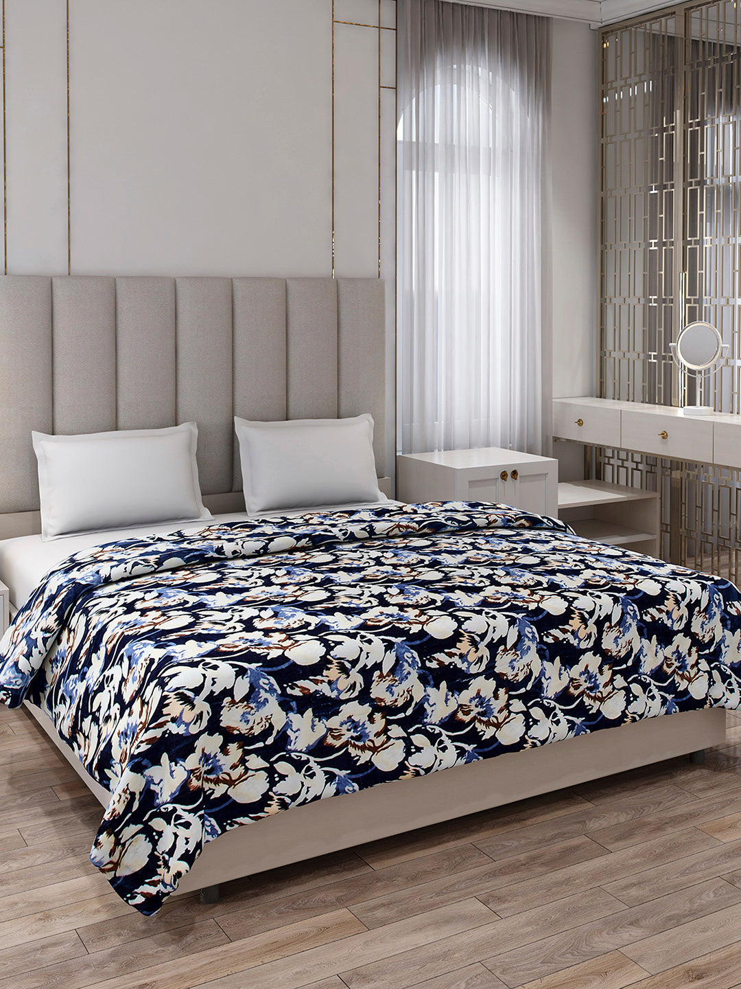 Printed Double Bed 354 GSM Blanket for AC Room - (Opera)