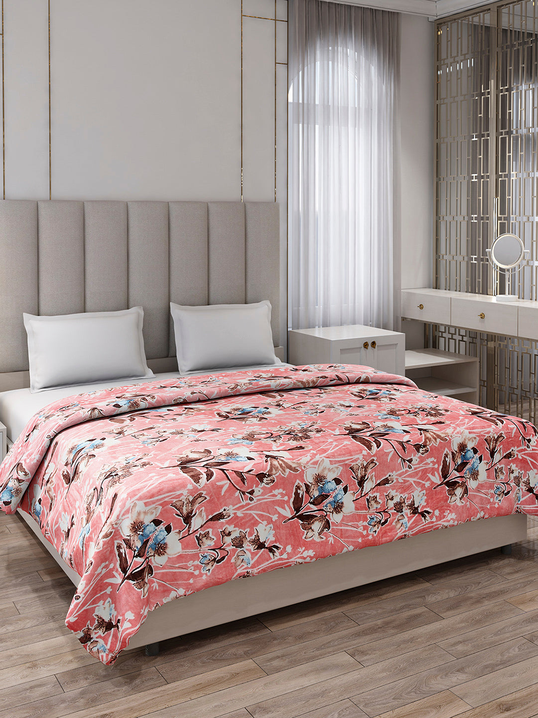 Printed Double Bed 233 GSM Blanket for AC Room - (Plushy)