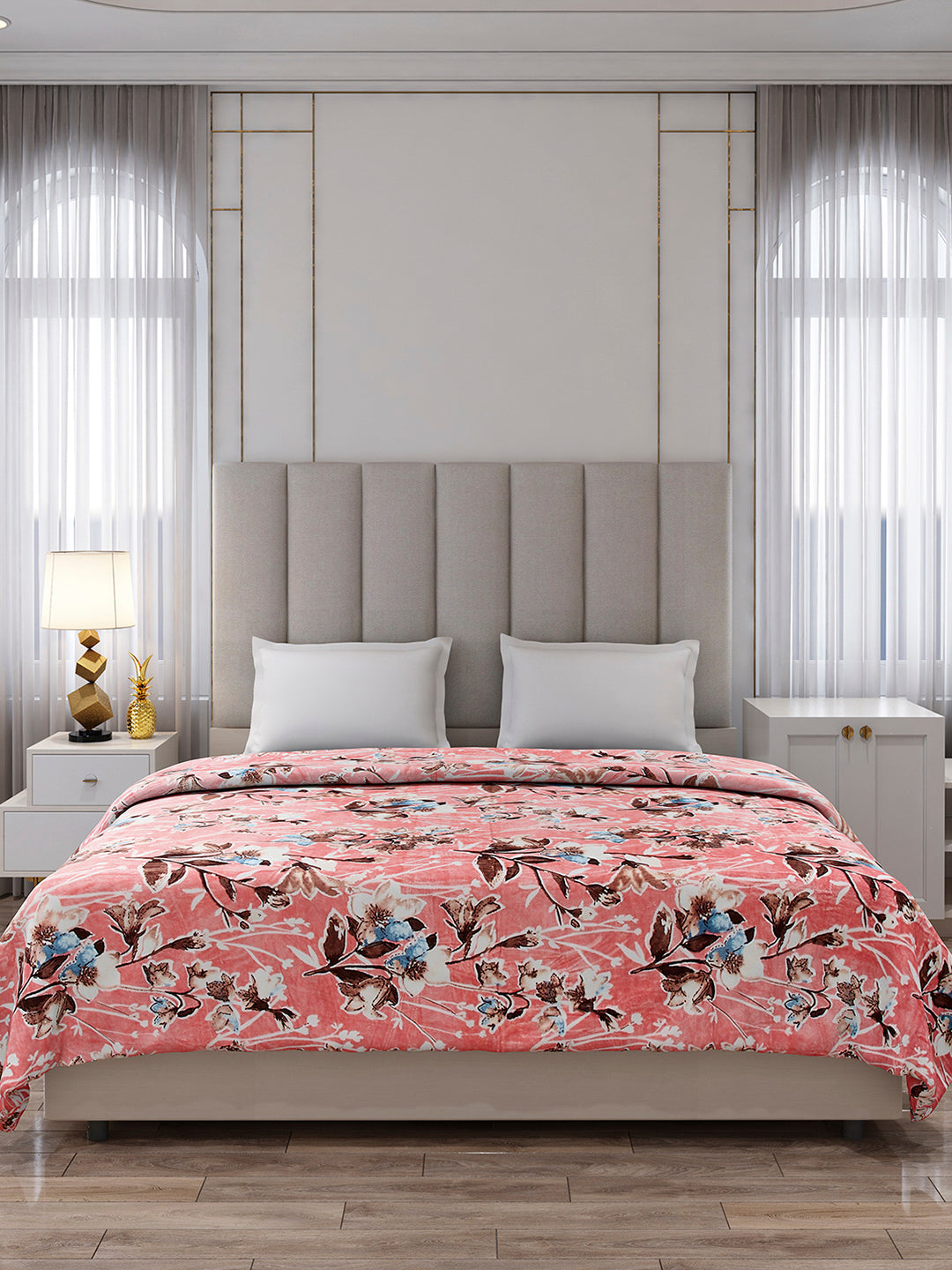 Printed Double Bed 233 GSM Blanket for AC Room - (Plushy)