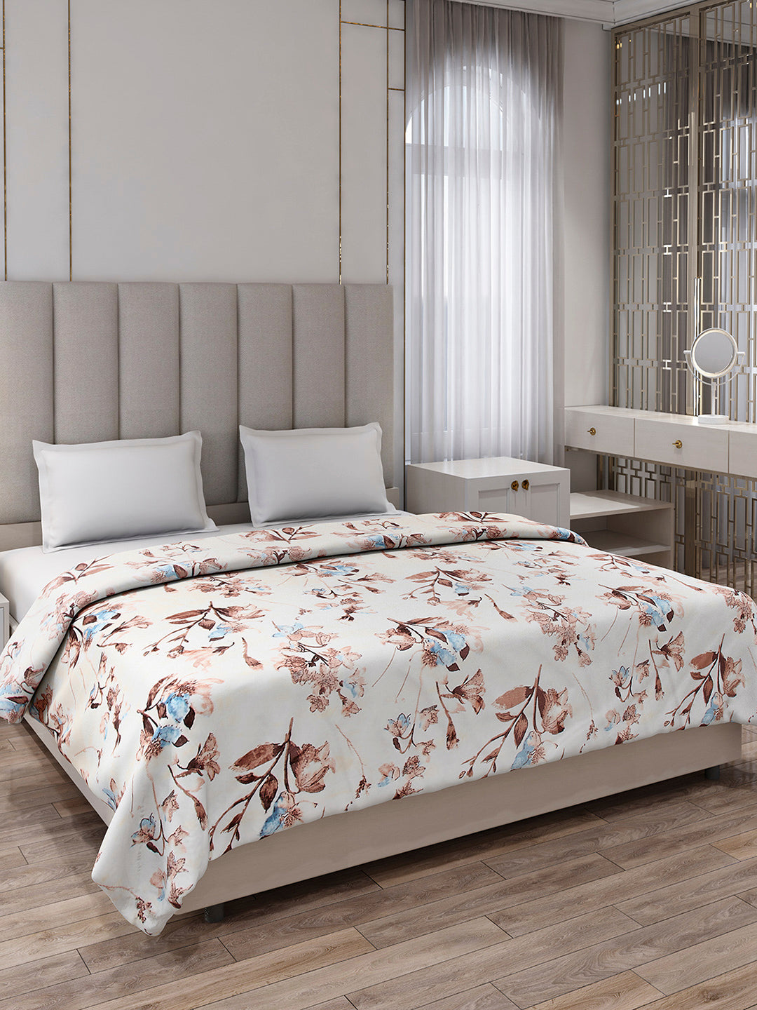 Printed Double Bed 233 GSM Blanket for AC Room - (Plushy)