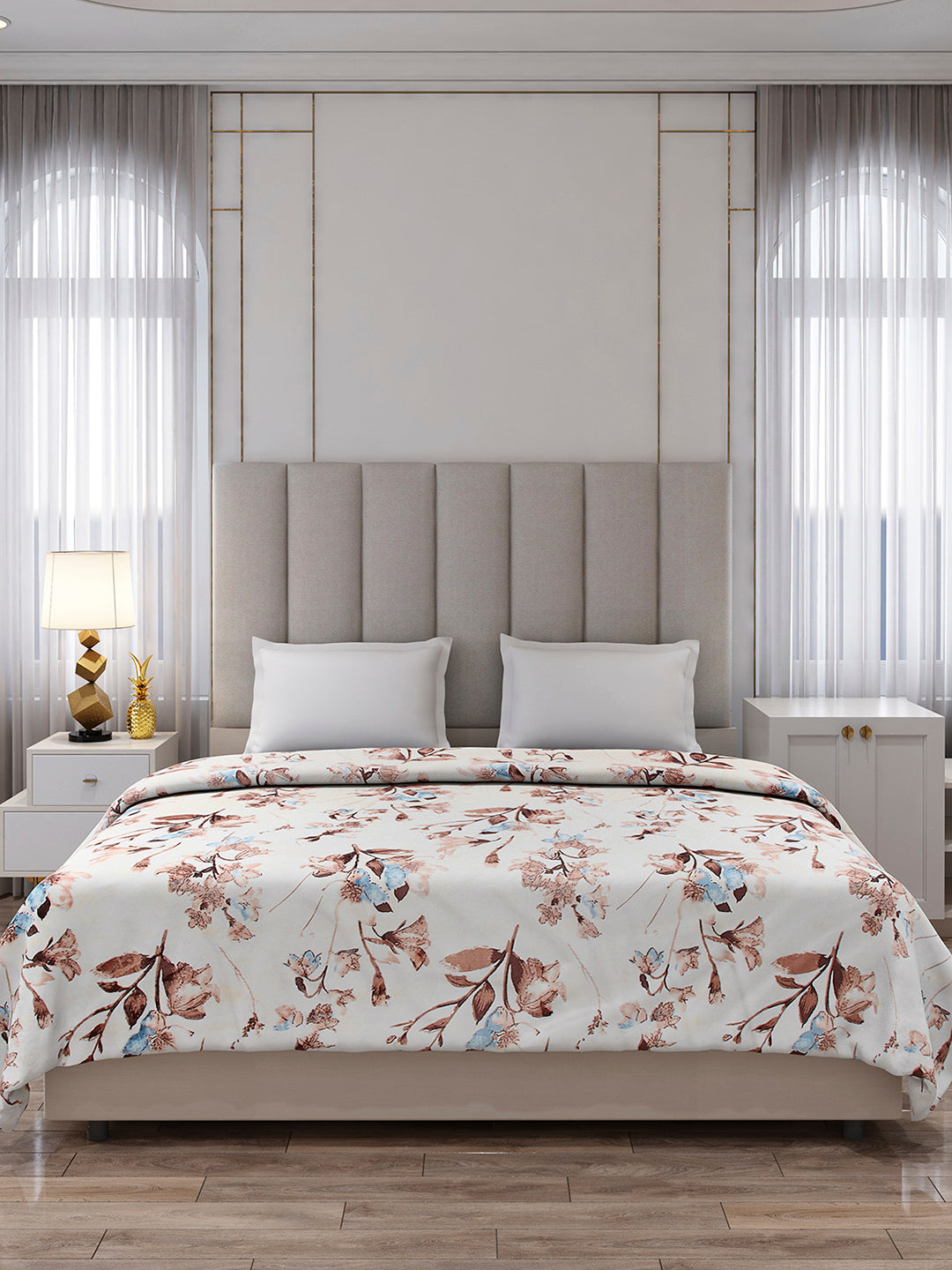 Printed Double Bed 233 GSM Blanket for AC Room - (Plushy)