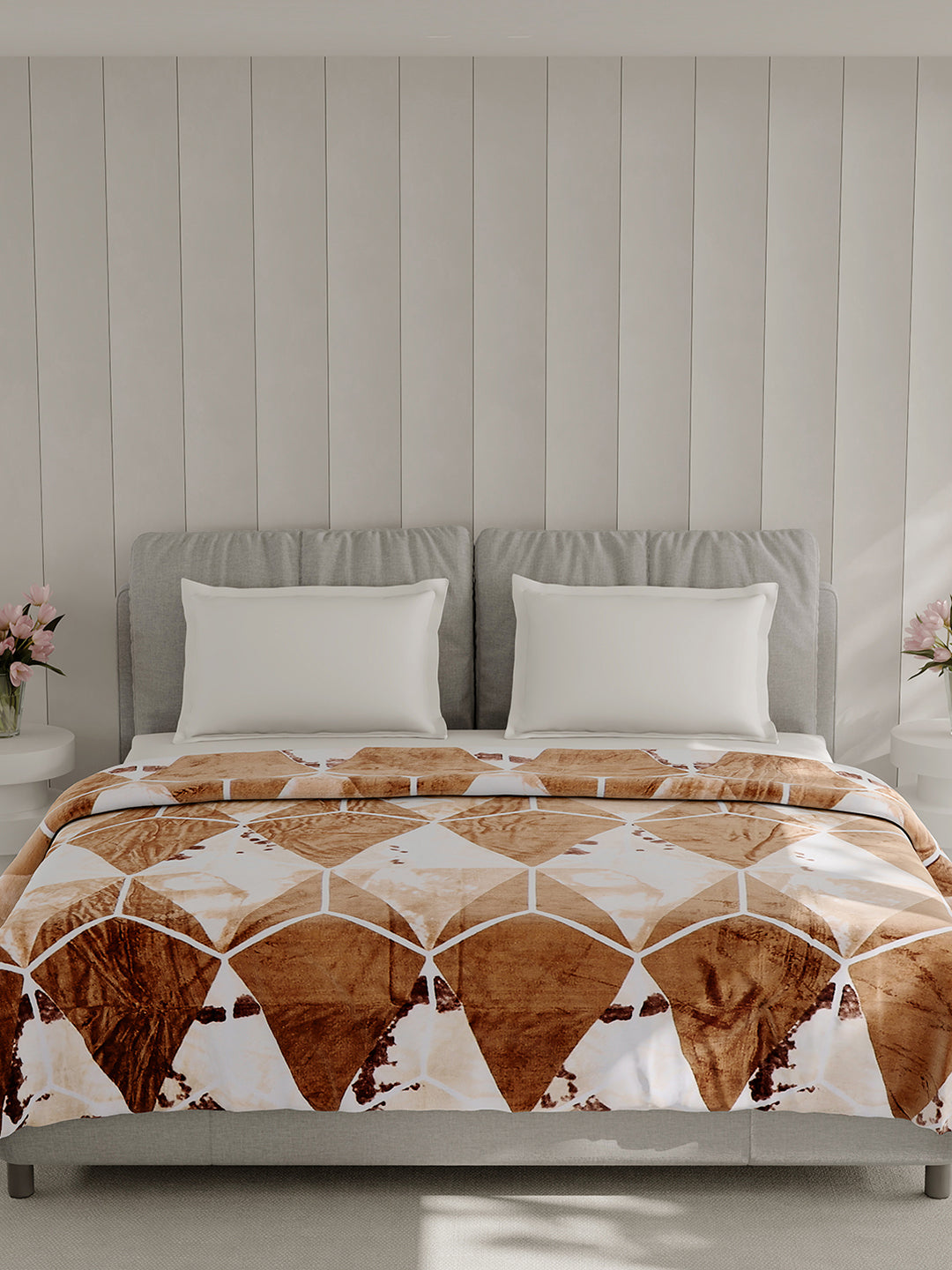 Printed Double Bed 240 GSM Blanket for AC Room - (Plushy)