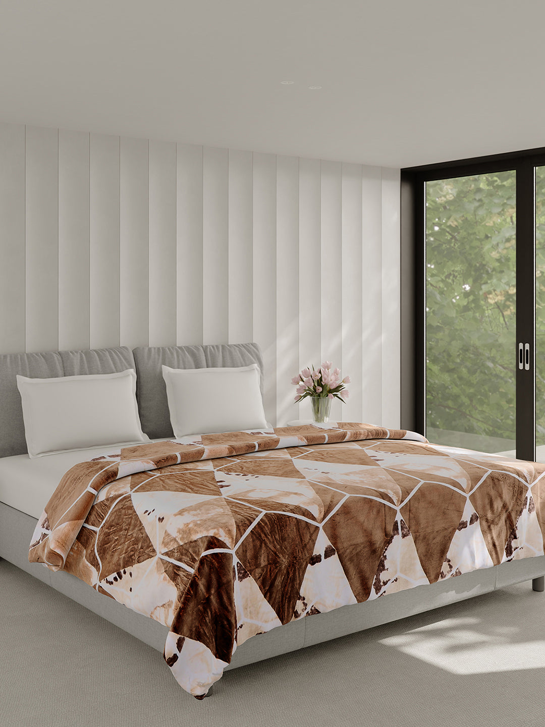 Printed Double Bed 240 GSM Blanket for AC Room - (Plushy)