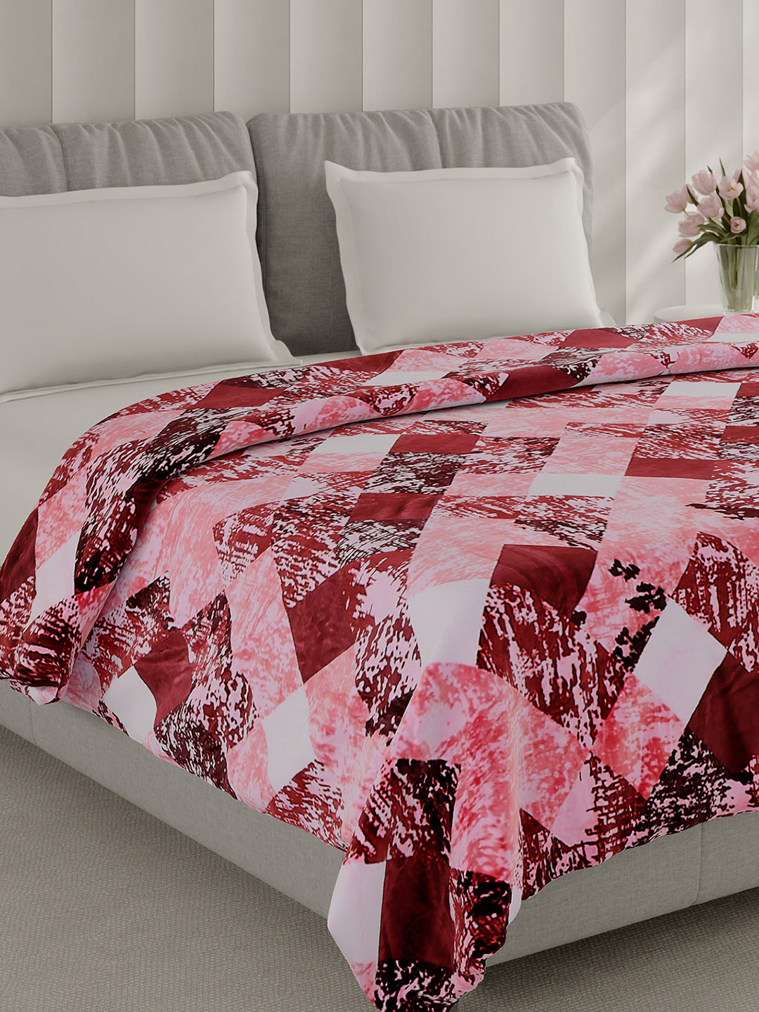 Printed Double Bed 240 GSM Blanket for AC Room - (Plushy)
