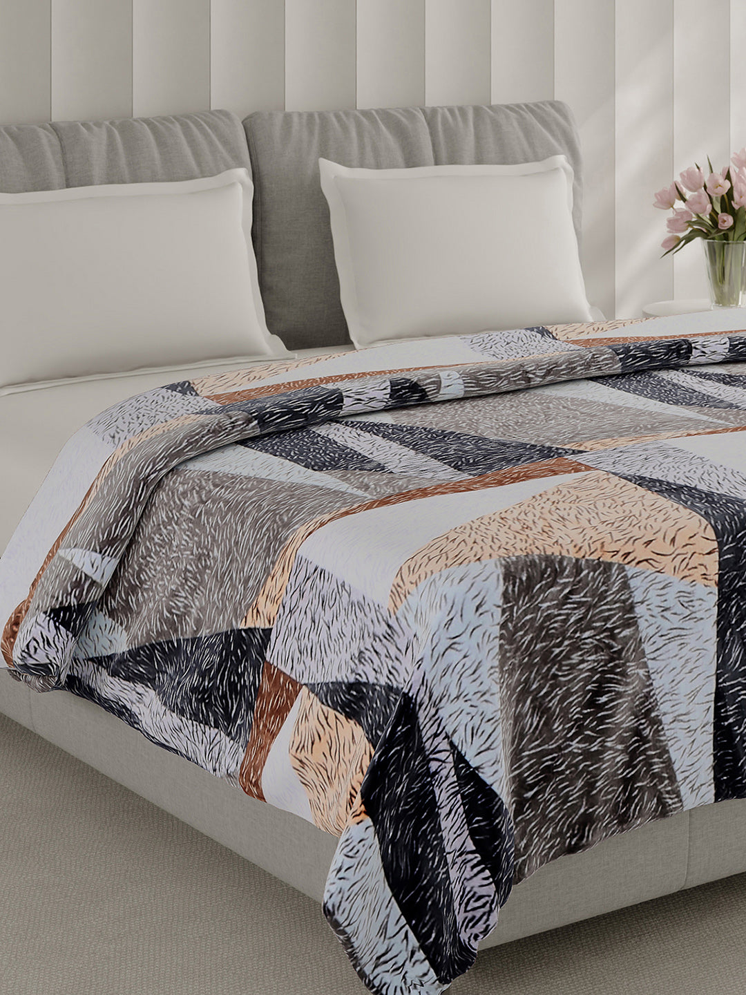 Printed Double Bed 240 GSM Blanket for AC Room - (Plushy)