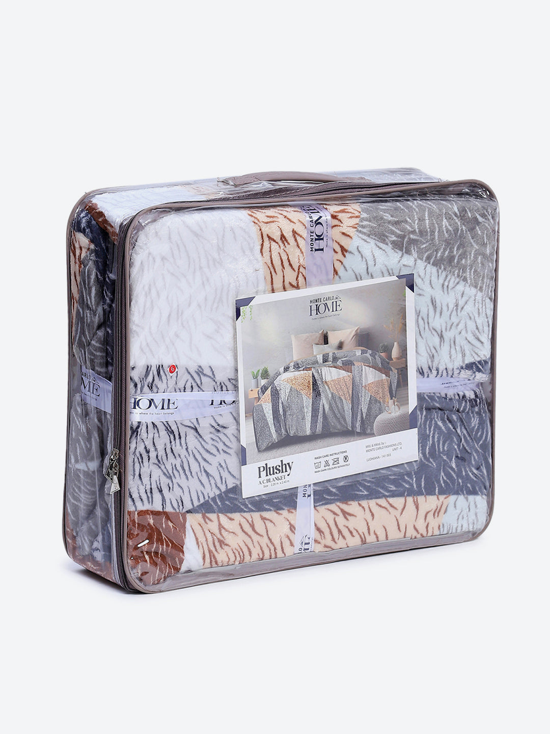 Printed Double Bed 240 GSM Blanket for AC Room - (Plushy)