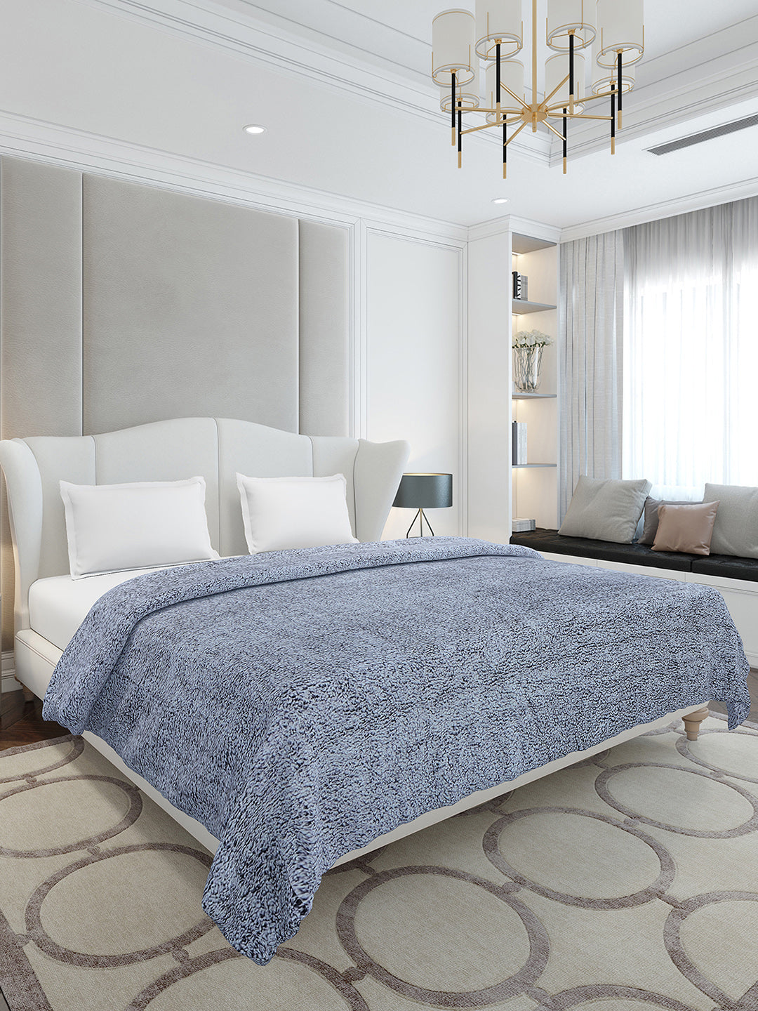 Solid Double Bed 300 GSM Blanket for AC Room - (Scotish)