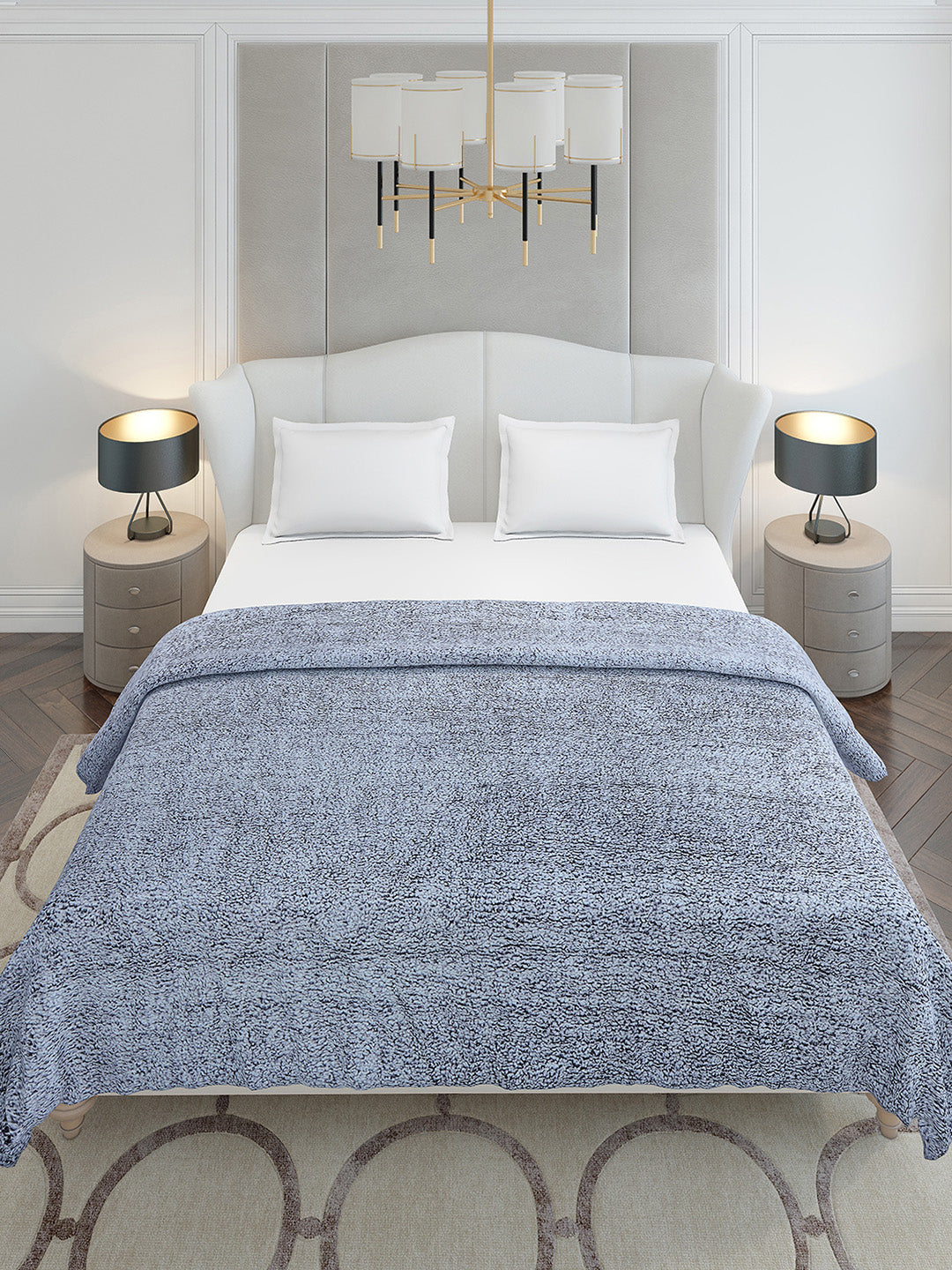 Solid Double Bed 300 GSM Blanket for AC Room - (Scotish)