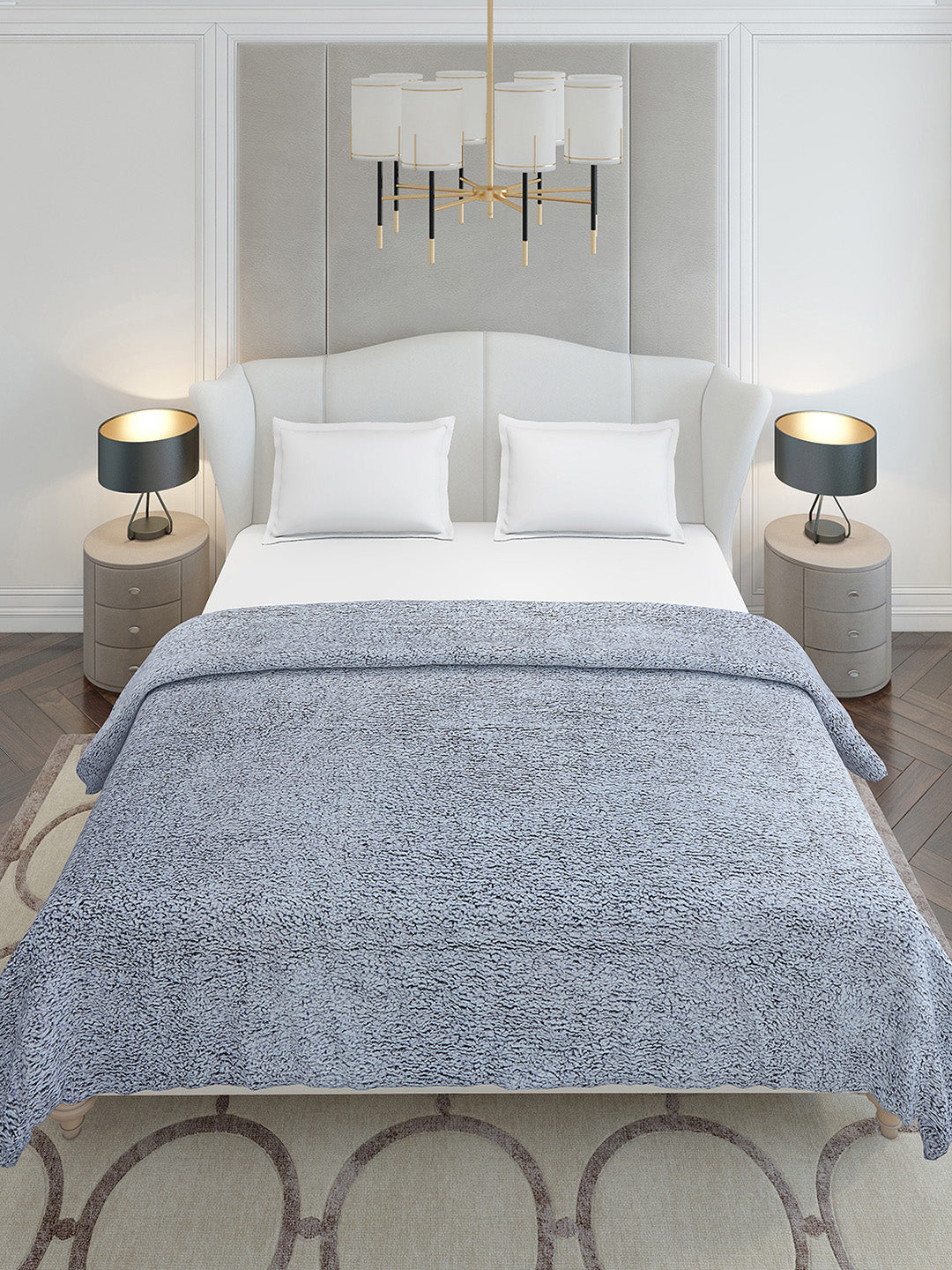 Solid Double Bed 300 GSM Blanket for AC Room - (Scotish)
