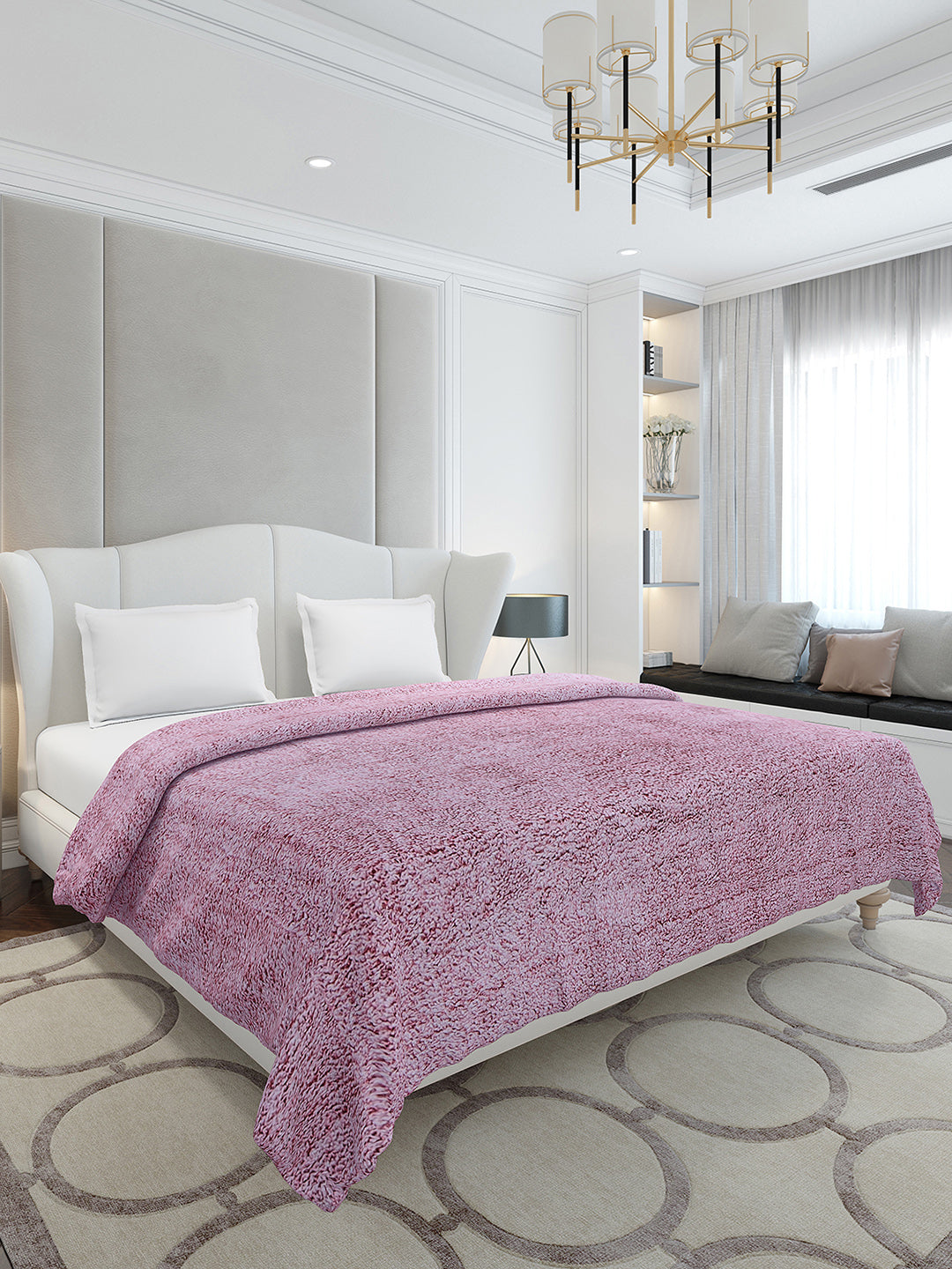 Solid Double Bed 300 GSM Blanket for AC Room - (Scotish)