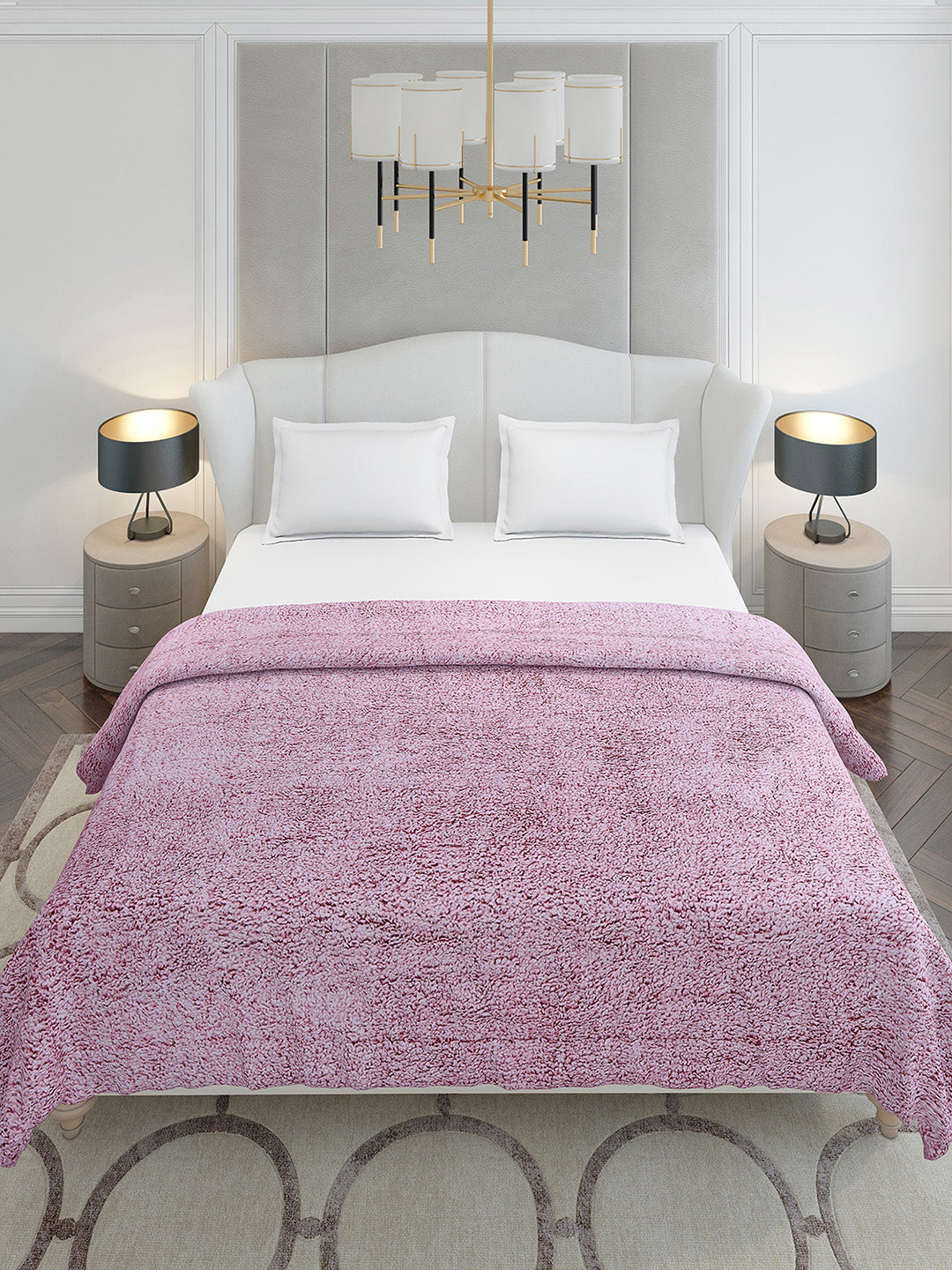 Solid Double Bed 300 GSM Blanket for AC Room - (Scotish)