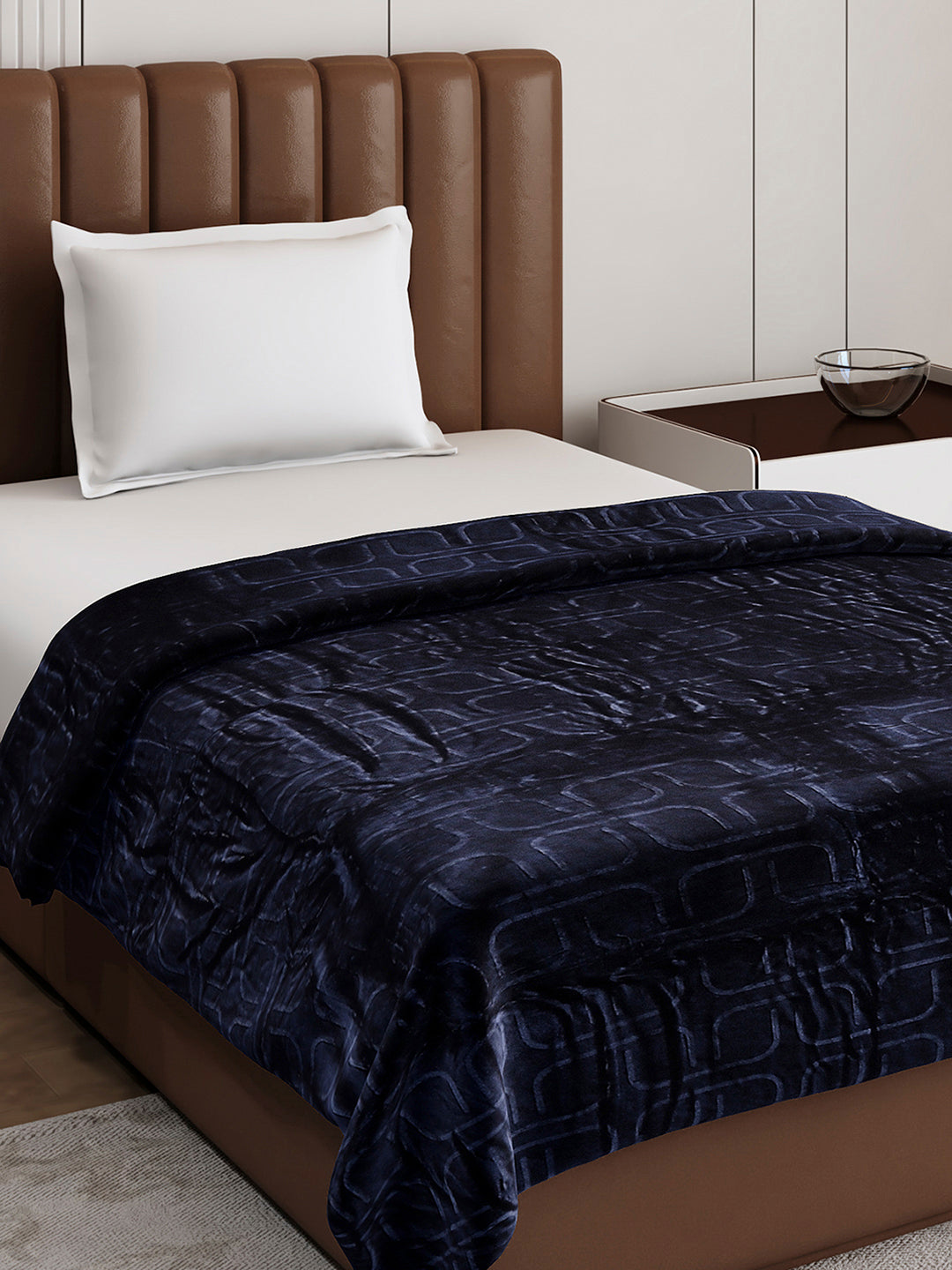 Printed Single Bed 210 GSM Blanket for AC Room - (Terra)