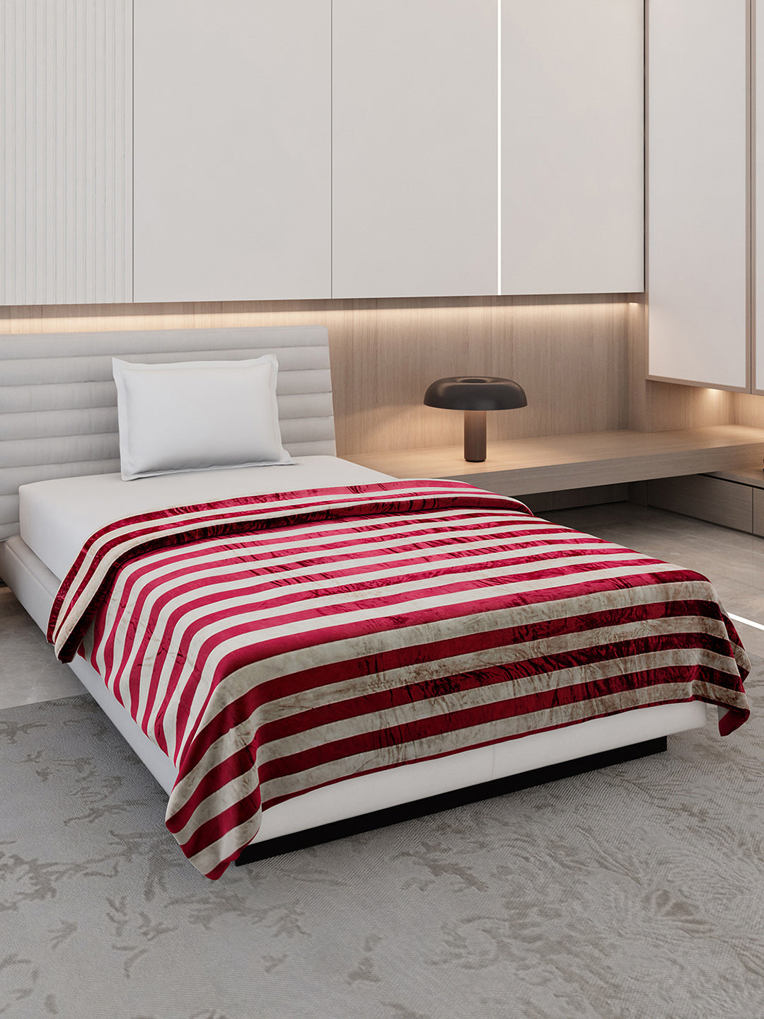 Striped Single Bed 300 GSM Blanket for AC Room - (Tribal)