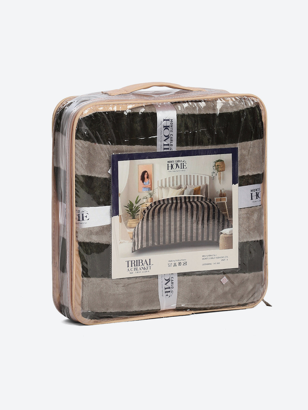 Striped Single Bed 300 GSM Blanket for AC Room - (Tribal)