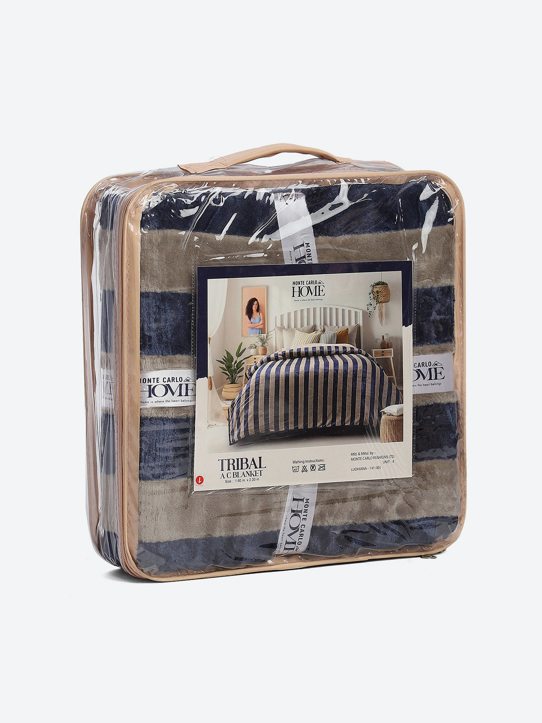 Striped Single Bed 300 GSM Blanket for AC Room - (Tribal)