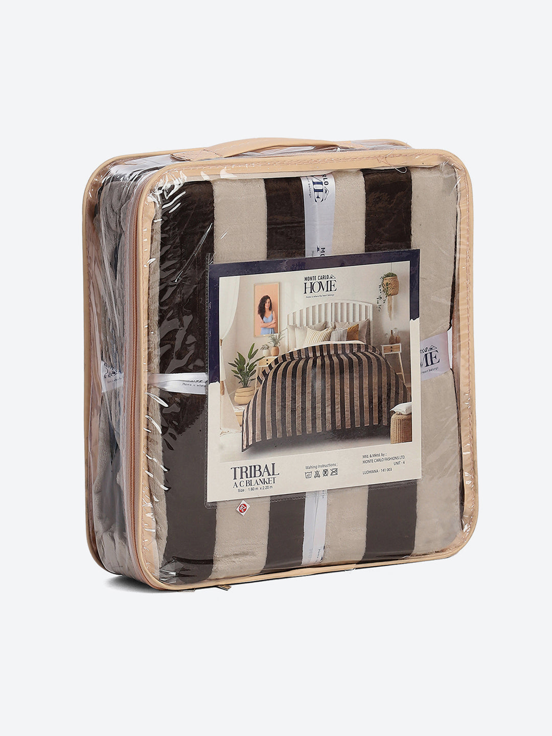 Striped Single Bed 300 GSM Blanket for AC Room - (Tribal)