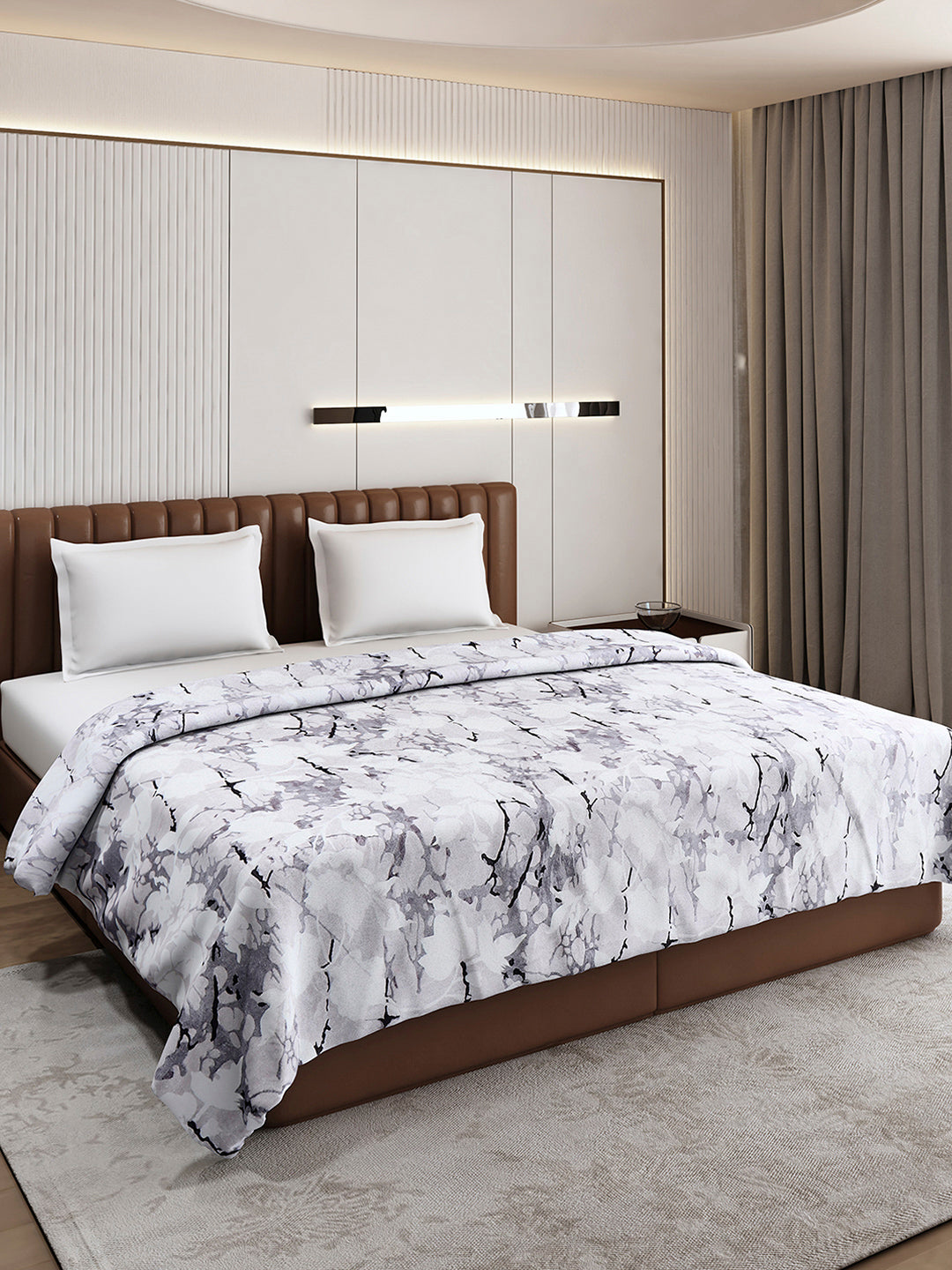 Printed Double Bed 300 GSM Blanket for AC Room - (Tulip)