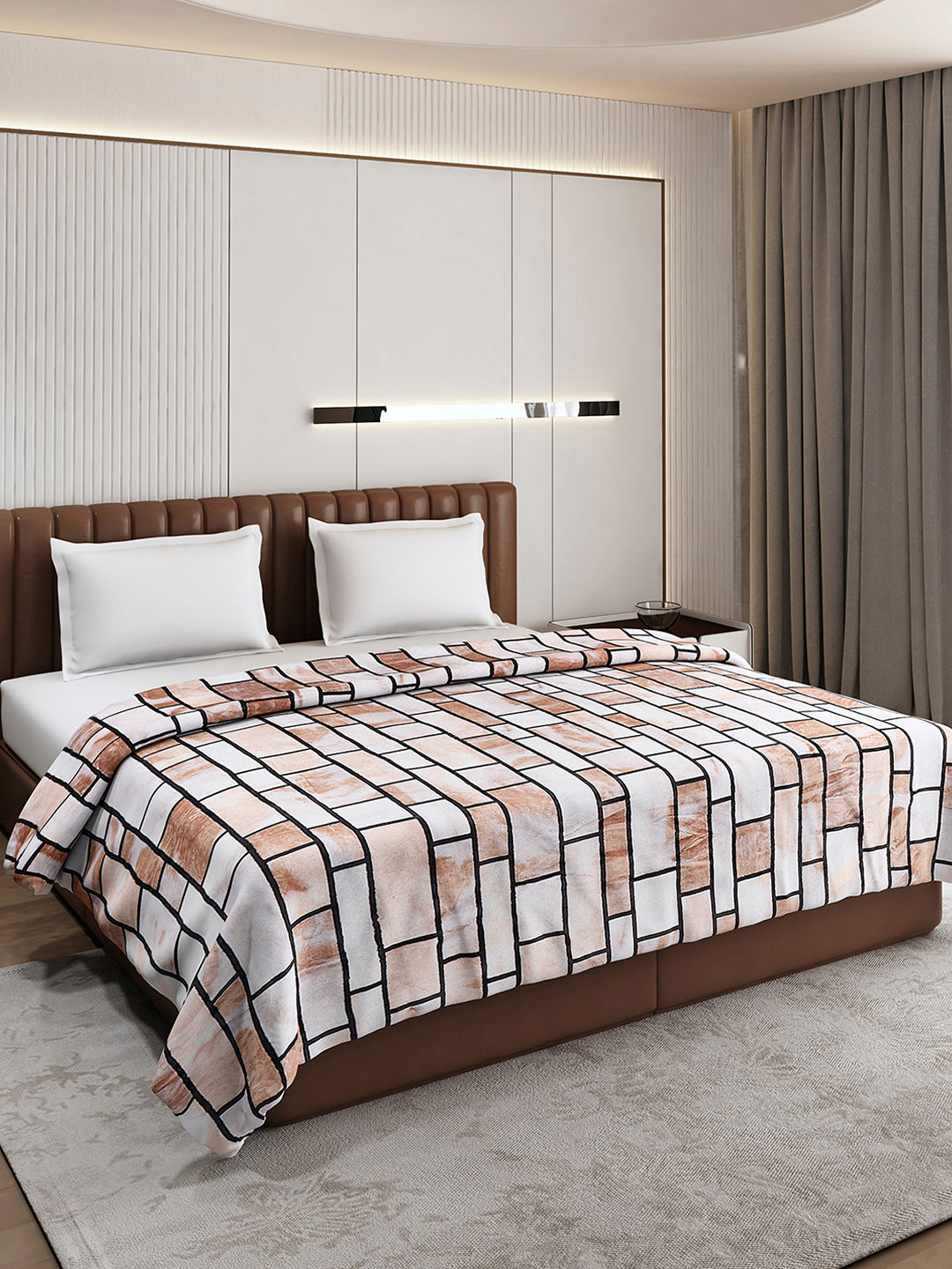 Printed Double Bed 300 GSM Blanket for AC Room - (Tulip)