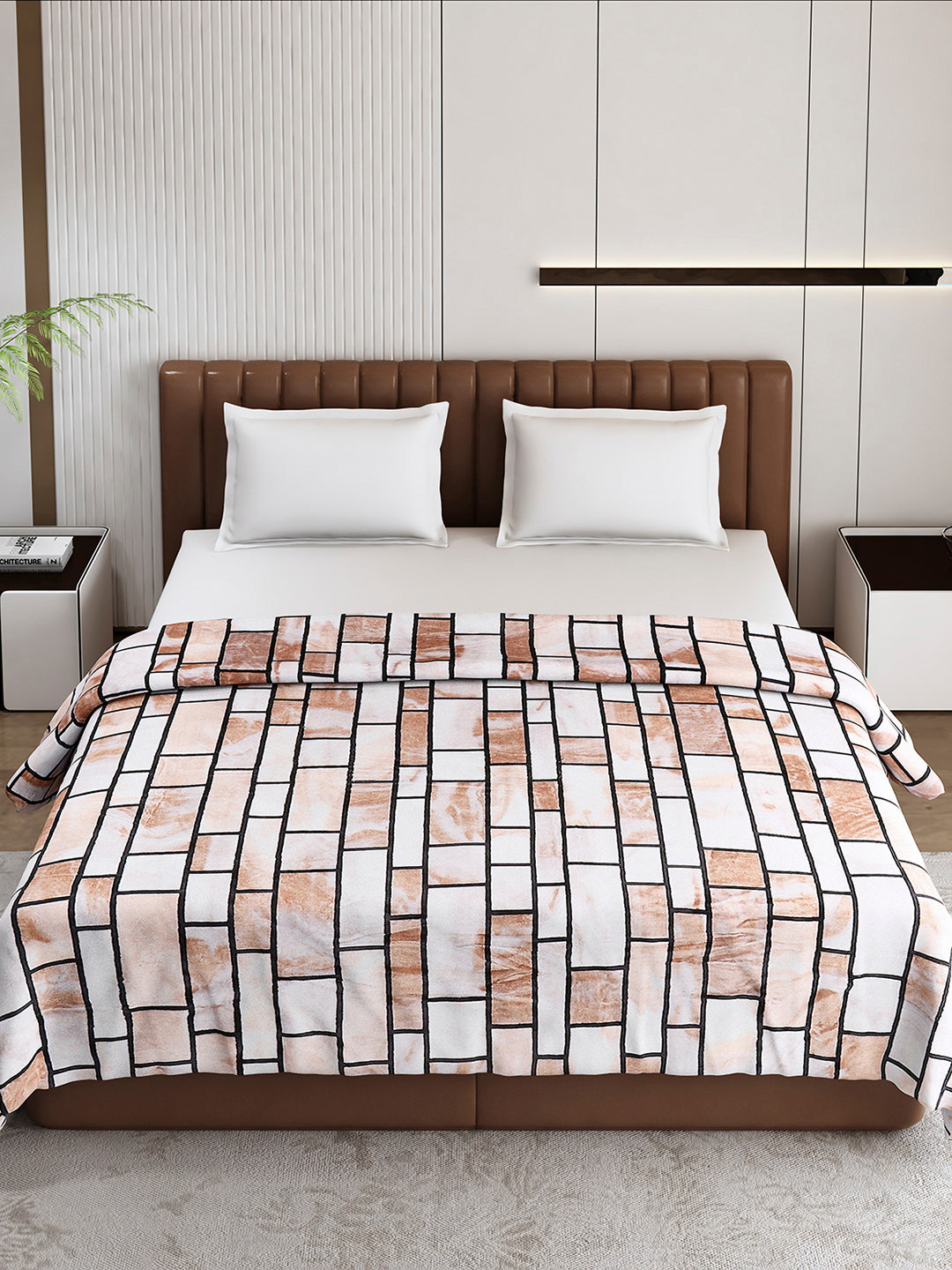 Printed Double Bed 300 GSM Blanket for AC Room - (Tulip)