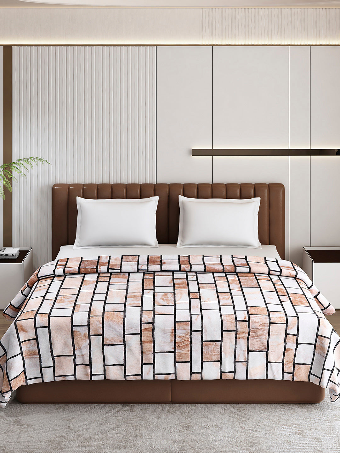 Printed Double Bed 300 GSM Blanket for AC Room - (Tulip)