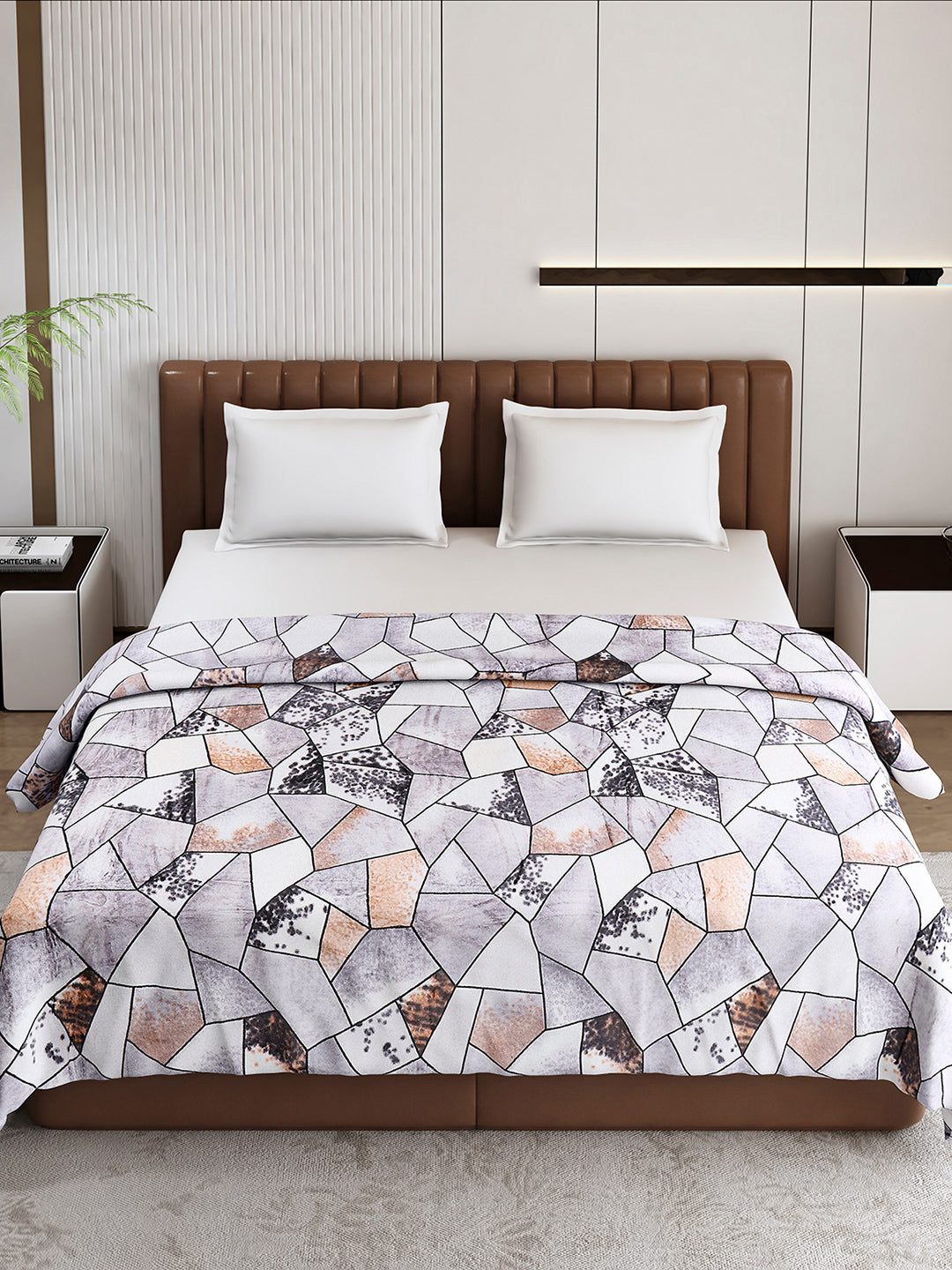 Printed Double Bed 300 GSM Blanket for AC Room - (Tulip)