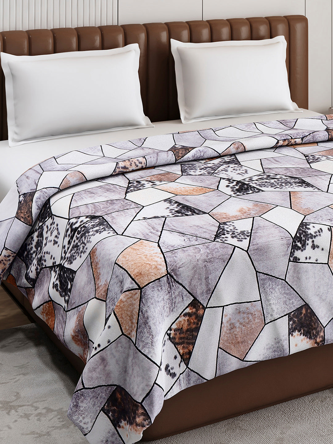 Printed Double Bed 300 GSM Blanket for AC Room - (Tulip)