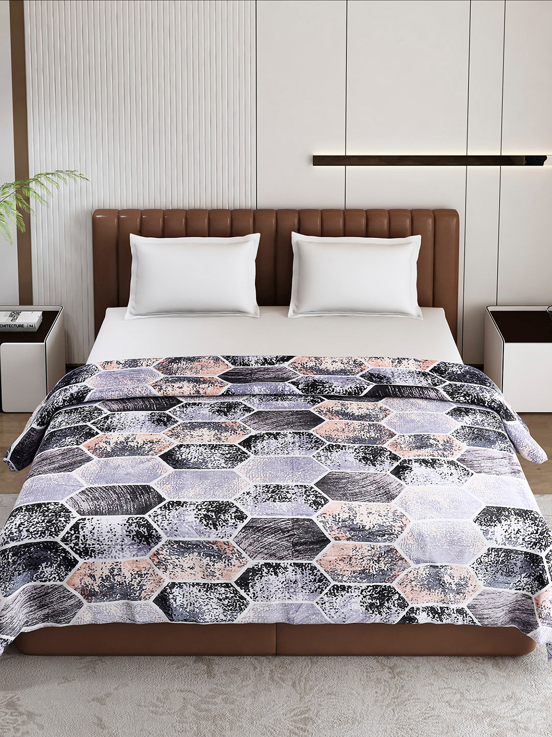 Printed Double Bed 300 GSM Blanket for AC Room - (Tulip)