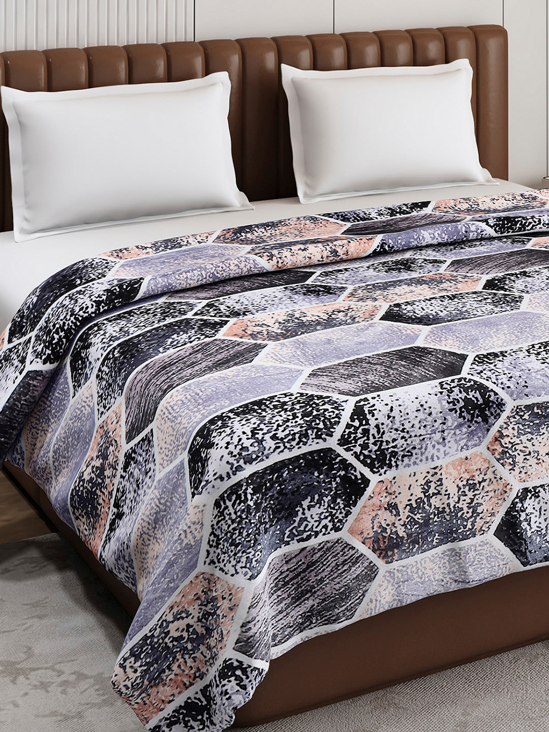 Printed Double Bed 300 GSM Blanket for AC Room - (Tulip)