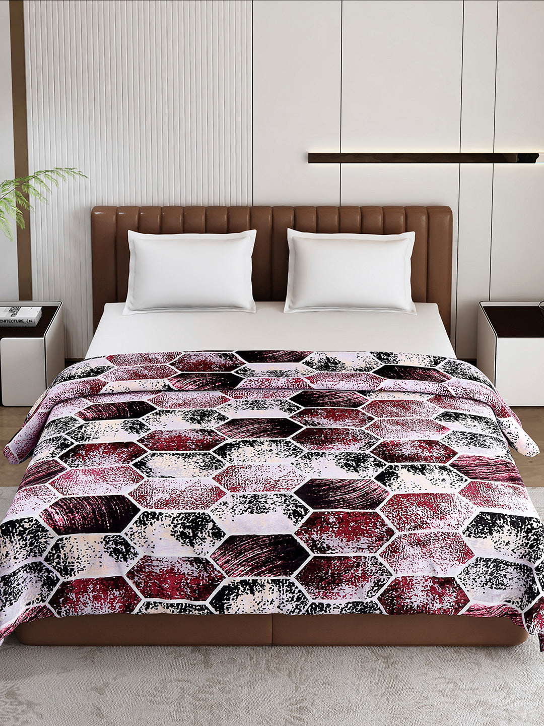 Printed Double Bed 300 GSM Blanket for AC Room - (Tulip)