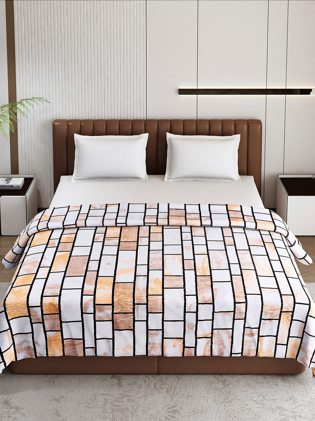 Printed Double Bed 300 GSM Blanket for AC Room - (Tulip)
