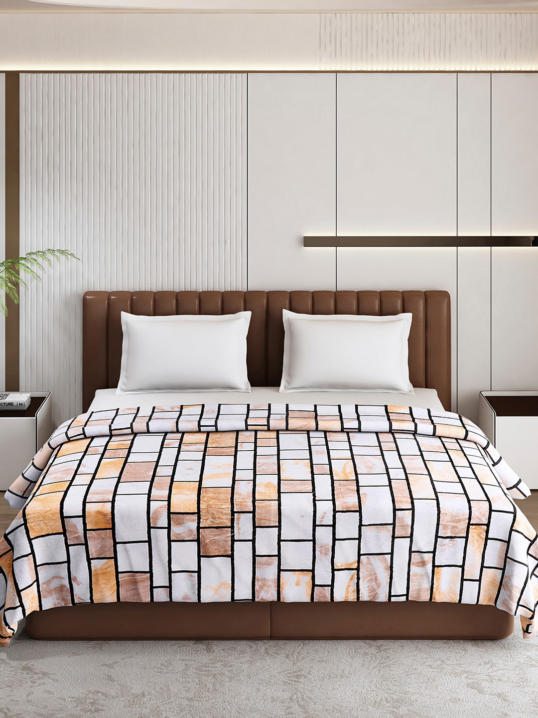 Printed Double Bed 300 GSM Blanket for AC Room - (Tulip)