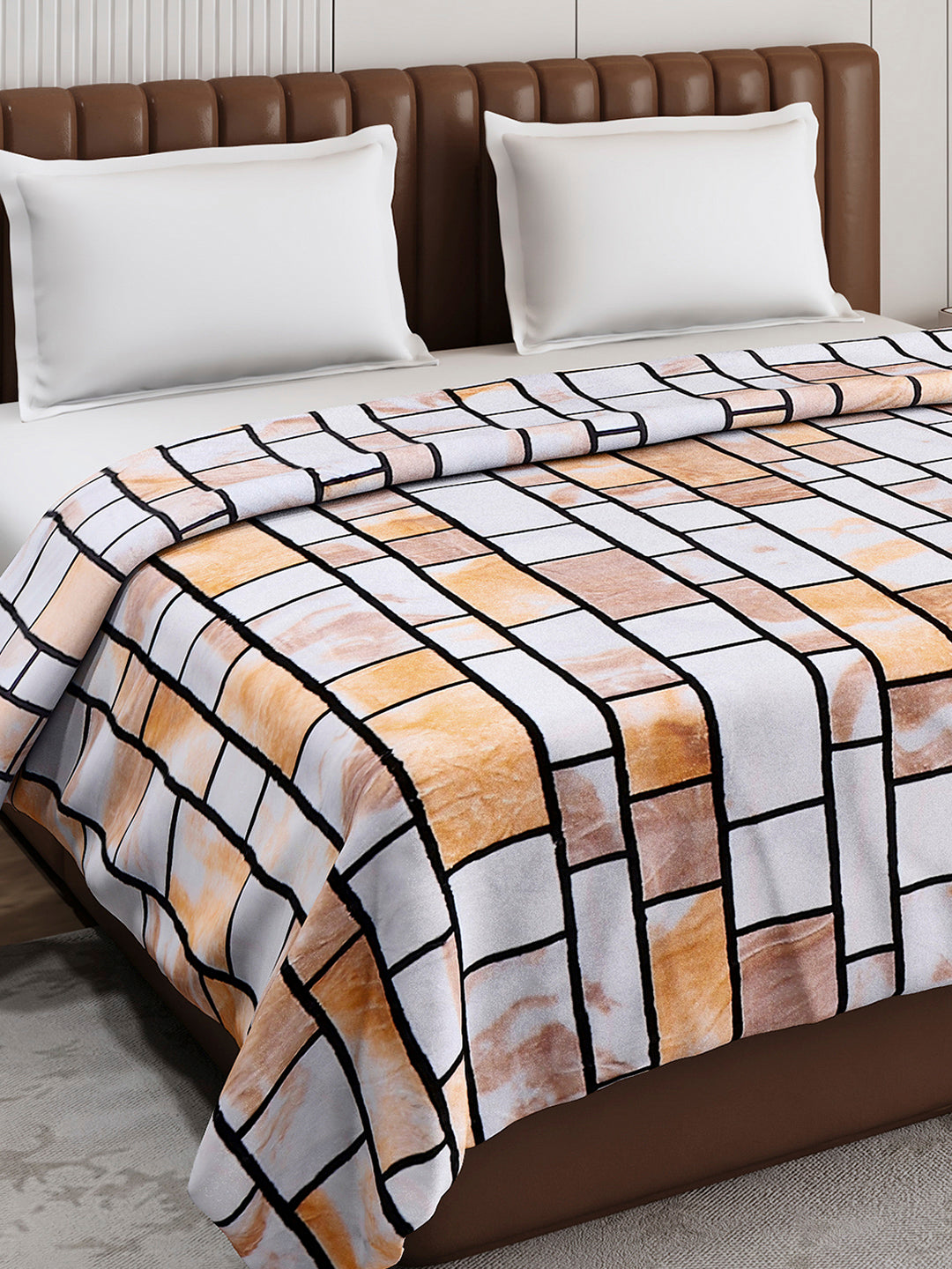 Printed Double Bed 300 GSM Blanket for AC Room - (Tulip)