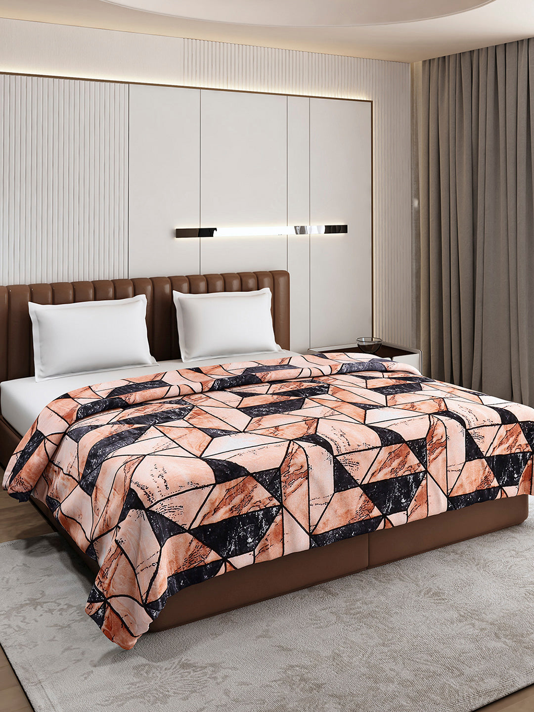 Printed Double Bed 300 GSM Blanket for AC Room - (Tulip)
