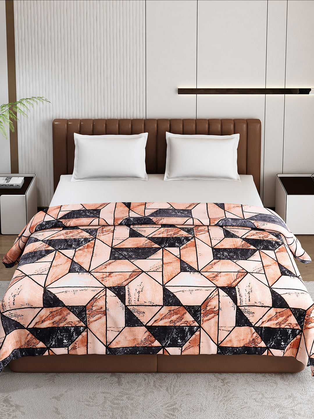 Printed Double Bed 300 GSM Blanket for AC Room - (Tulip)