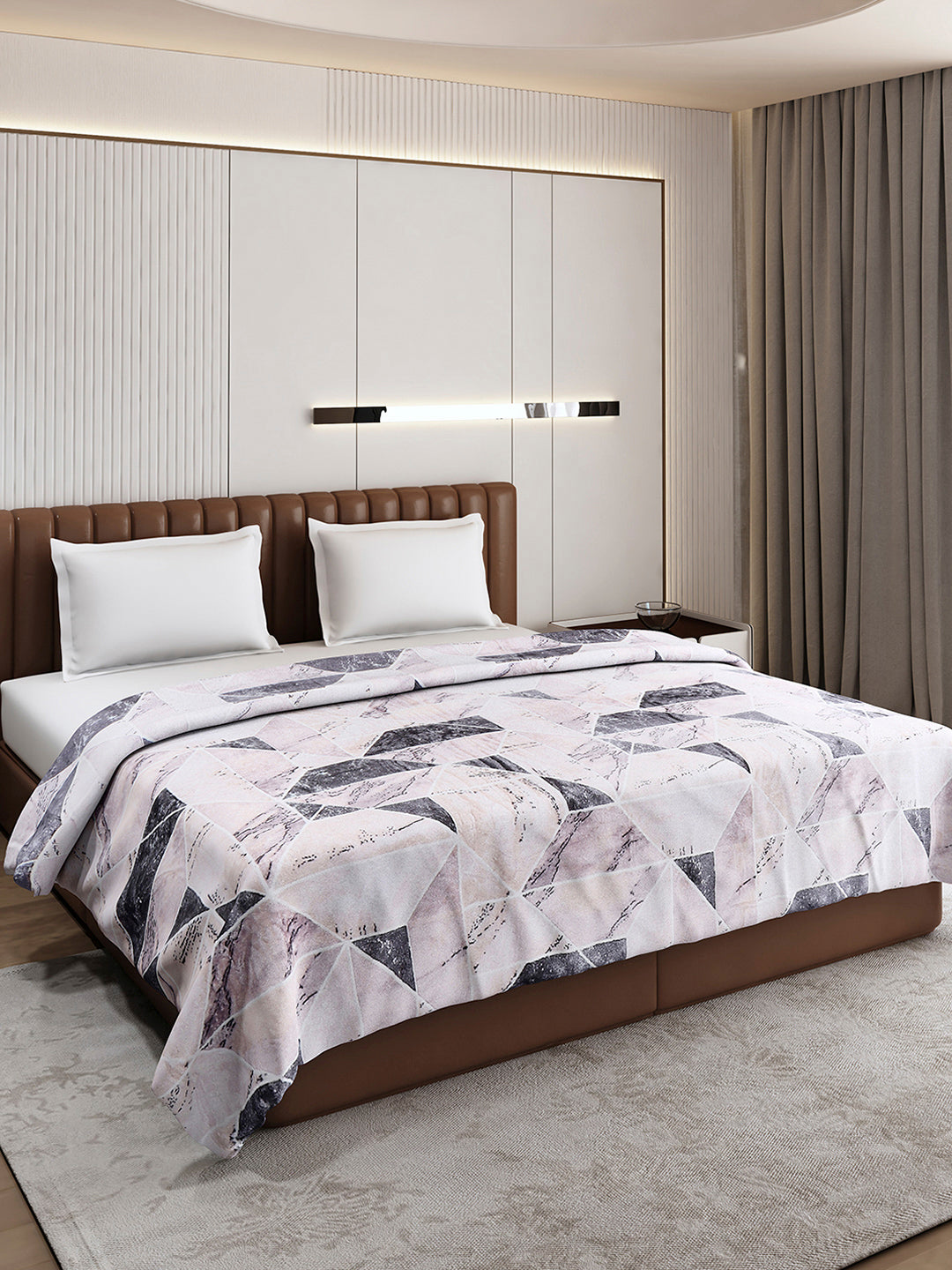 Printed Double Bed 300 GSM Blanket for AC Room - (Tulip)