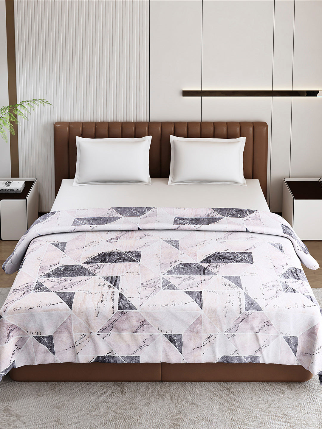 Printed Double Bed 300 GSM Blanket for AC Room - (Tulip)