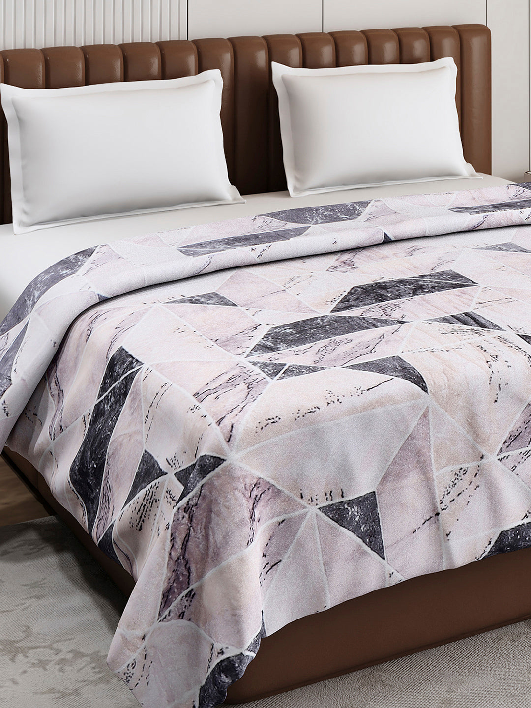 Printed Double Bed 300 GSM Blanket for AC Room - (Tulip)