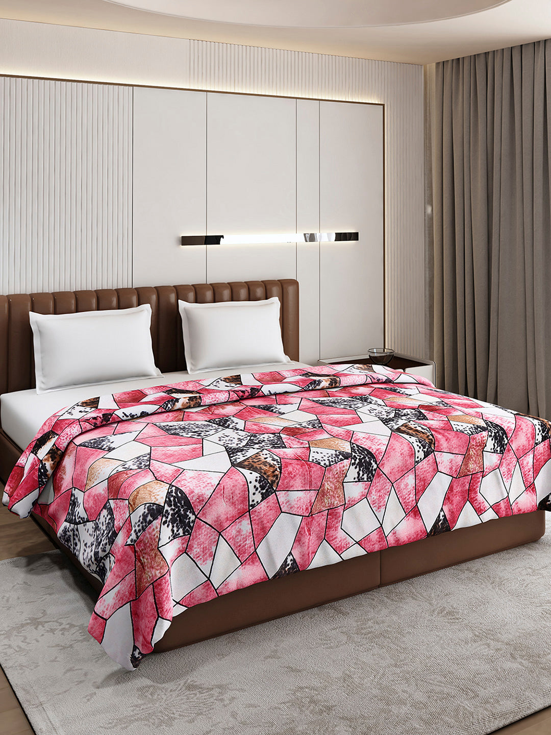Printed Double Bed 300 GSM Blanket for AC Room - (Tulip)