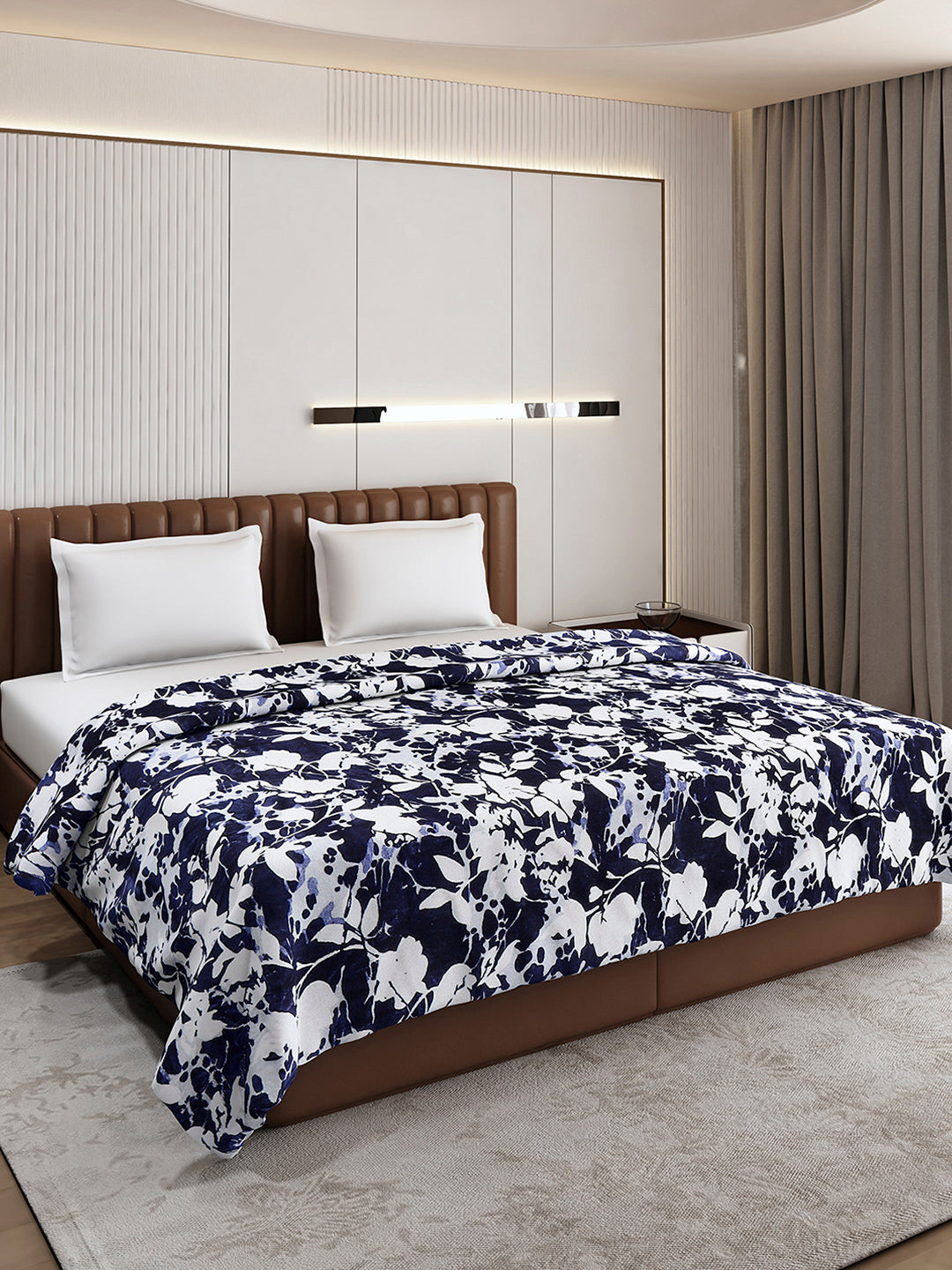 Printed Double Bed 300 GSM Blanket for AC Room - (Tulip)