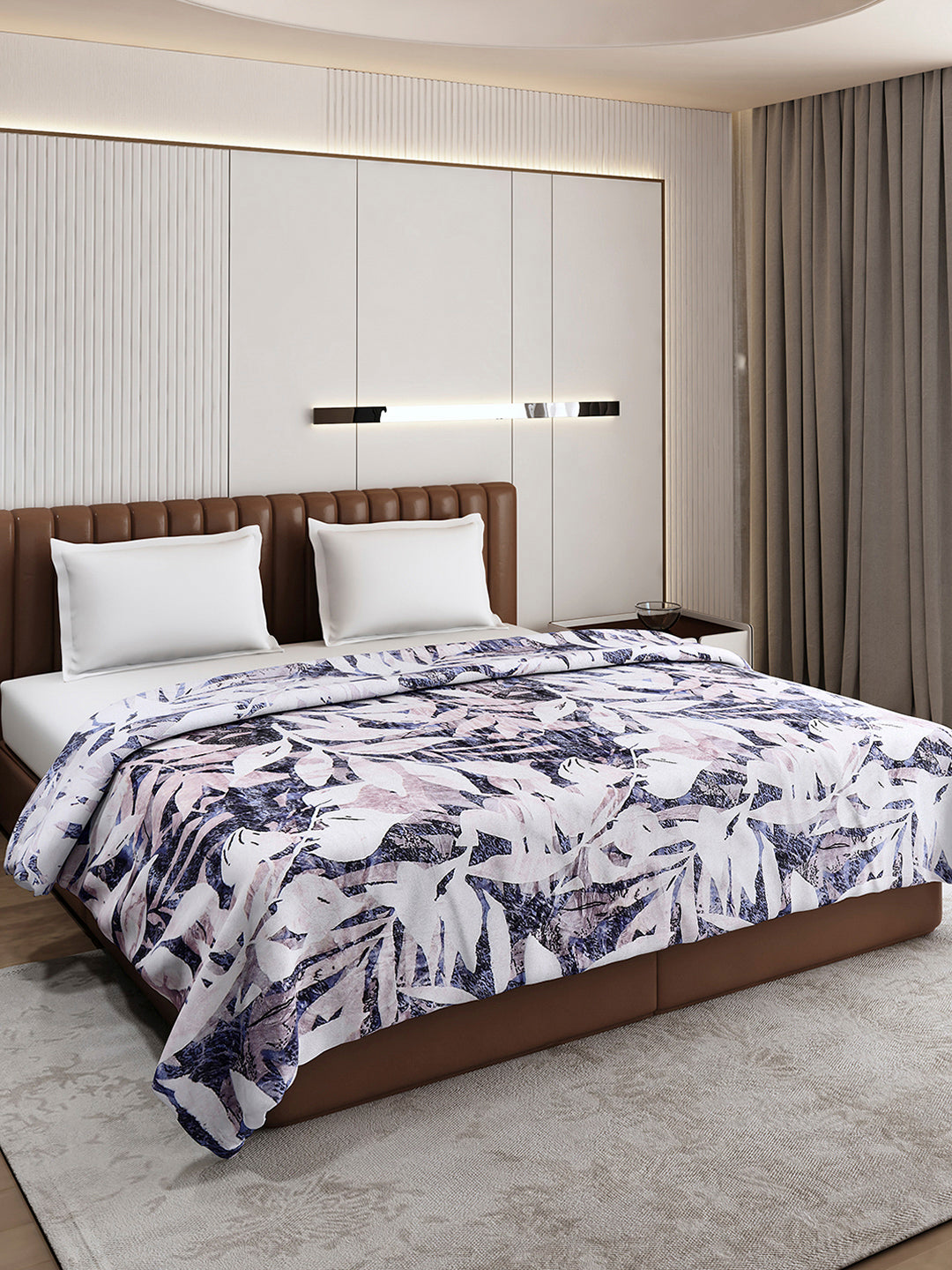 Printed Double Bed 300 GSM Blanket for AC Room - (Tulip)