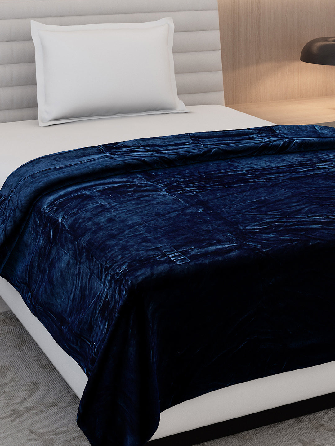 Solid Single Bed 300 GSM Blanket for AC Room - (Vivid)