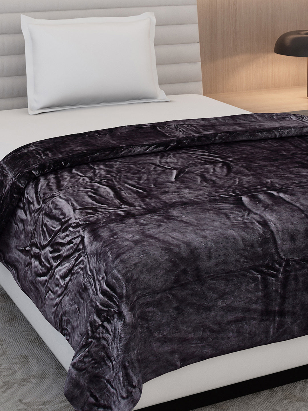Solid Single Bed 300 GSM Blanket for AC Room - (Vivid)