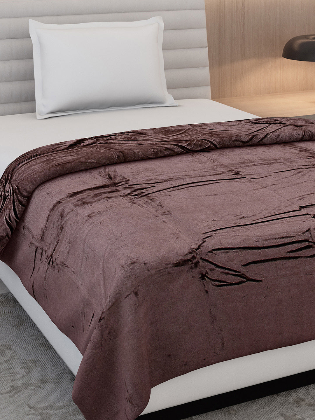 Solid Single Bed 300 GSM Blanket for AC Room - (Vivid)