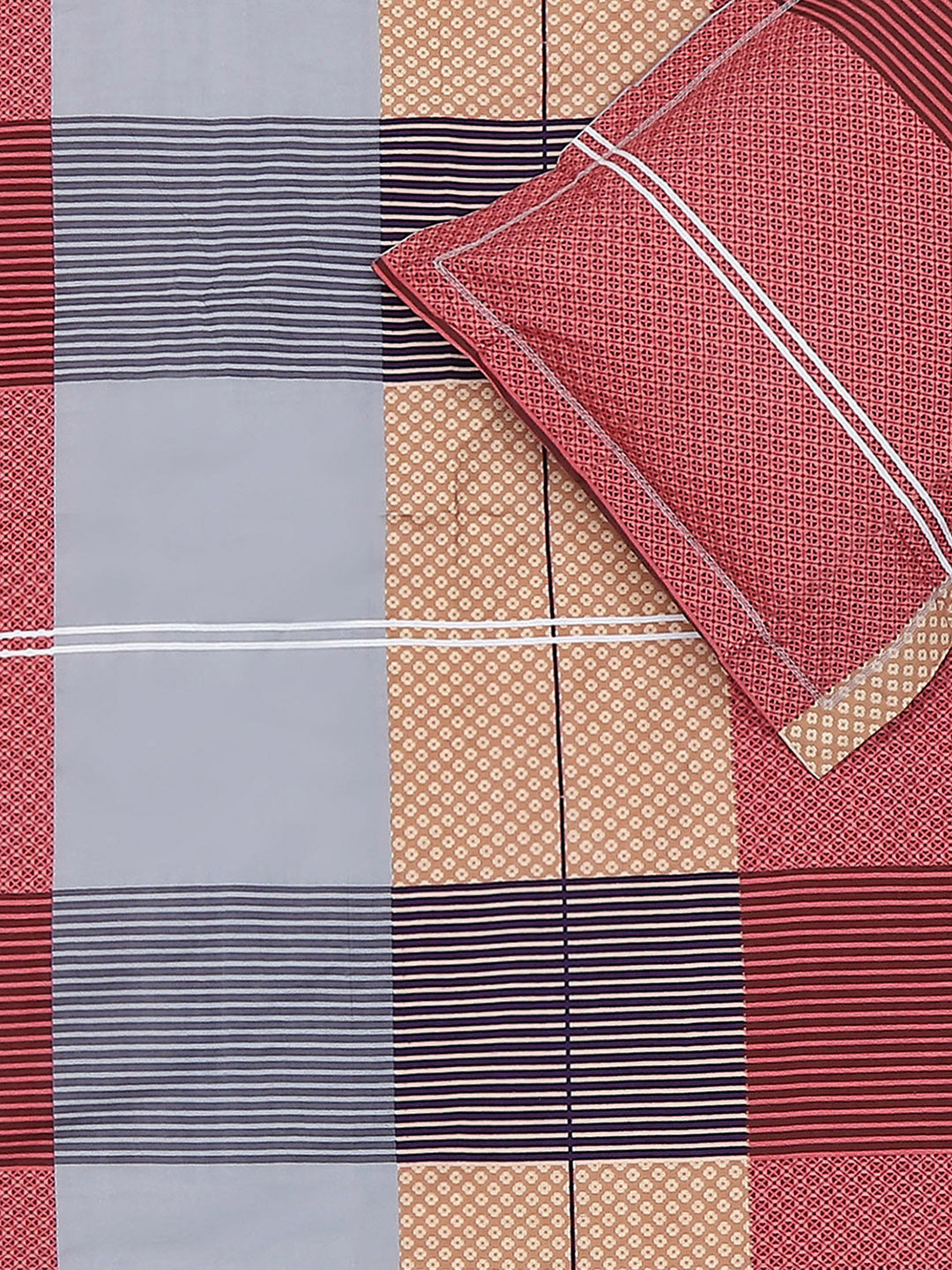 130 GSM Polyester Single Bedsheet with 1 Pillow Cover (Decoy)