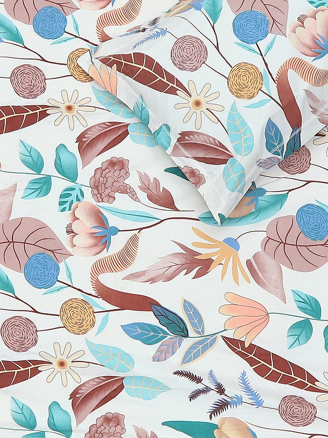 130 GSM Polyester Single Bedsheet with 1 Pillow Cover (Decoy)