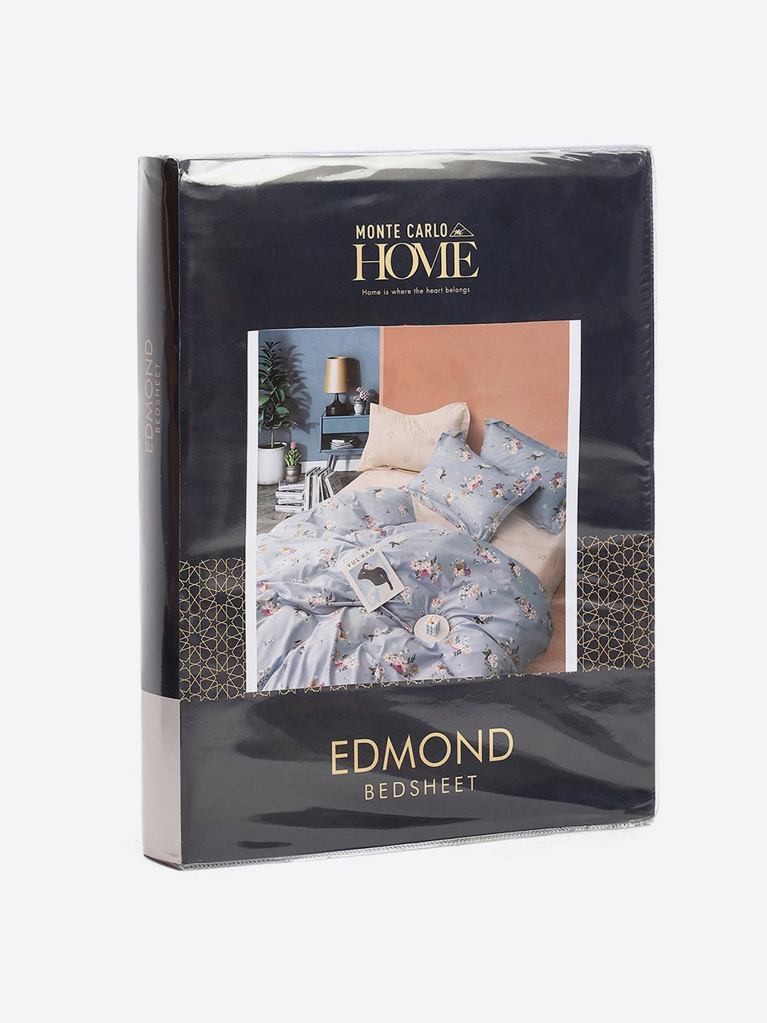 130 GSM Polyester King Size 1 Bedsheet with 2 Pillow Covers (Edmond)